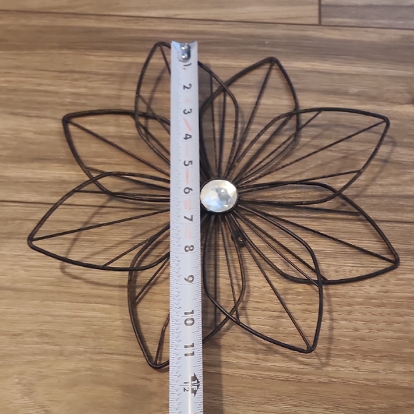 Hobby Lobby Black Metal Flower with Silver Accent - Picture 3 of 3